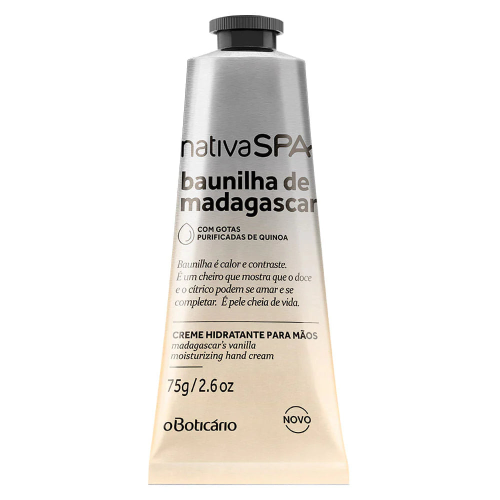 NATIVA SPA | Crema de Manos Nativa SPA Vainilla de Madagascar, 75g
